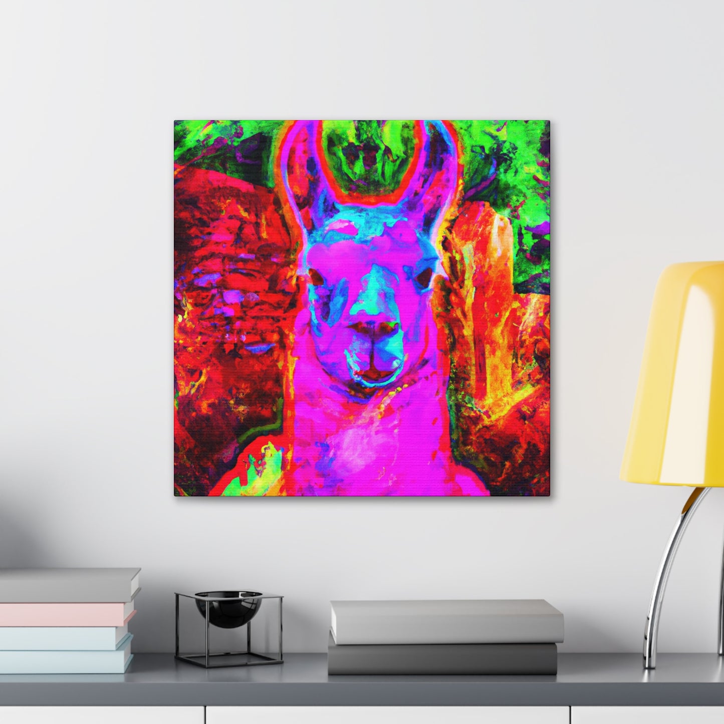 Futuristic Llama Painting - Canvas