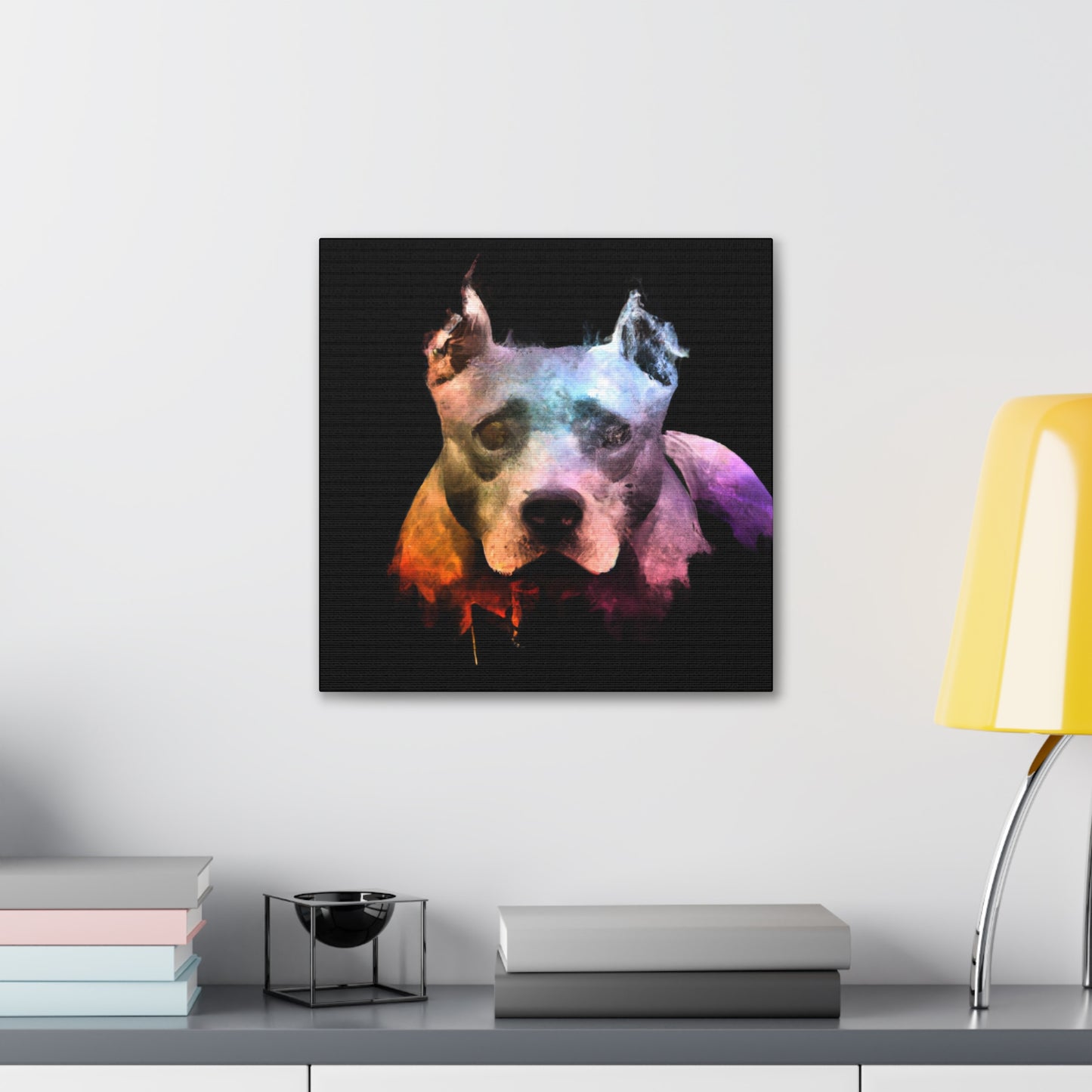 Pitbull in Candlelight - Canvas