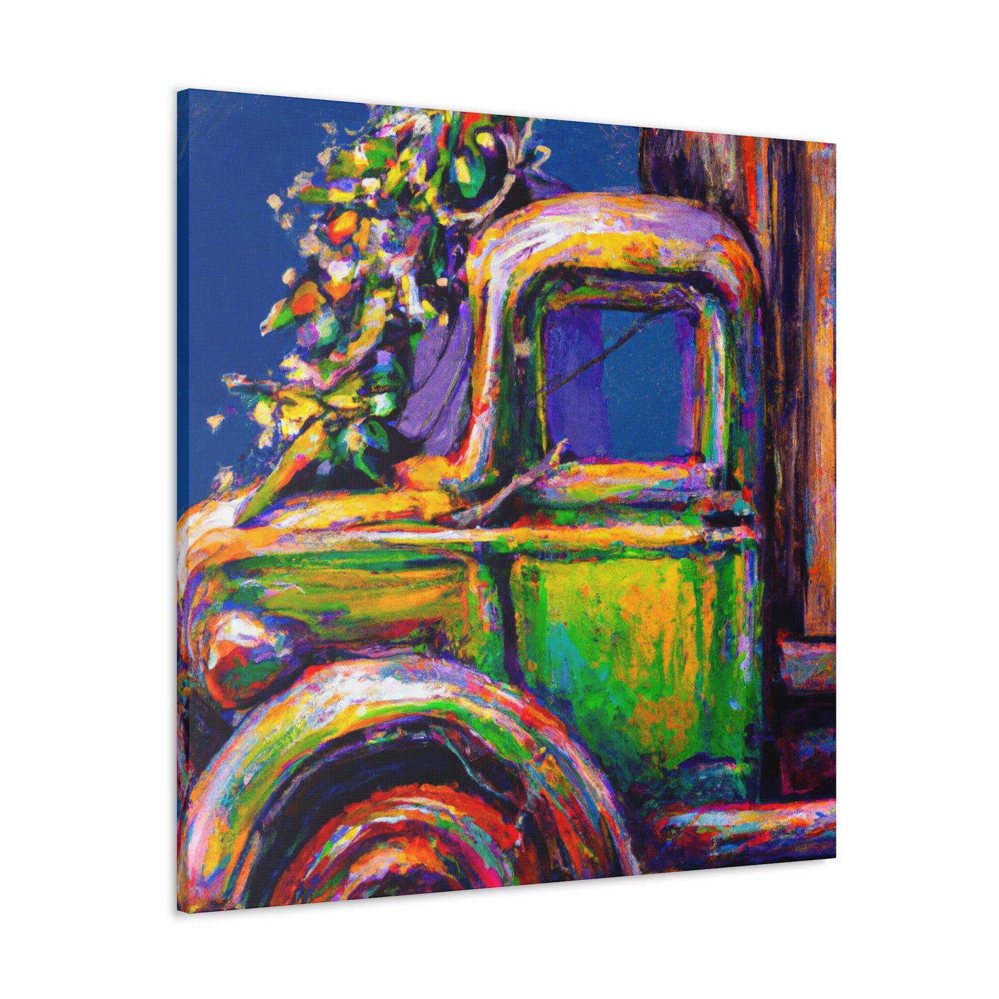 "Yuletide Delivery Wagon" - Canvas