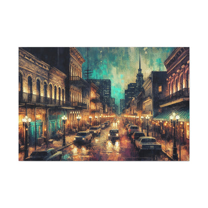 "City Lights Unveiled" - Canvas