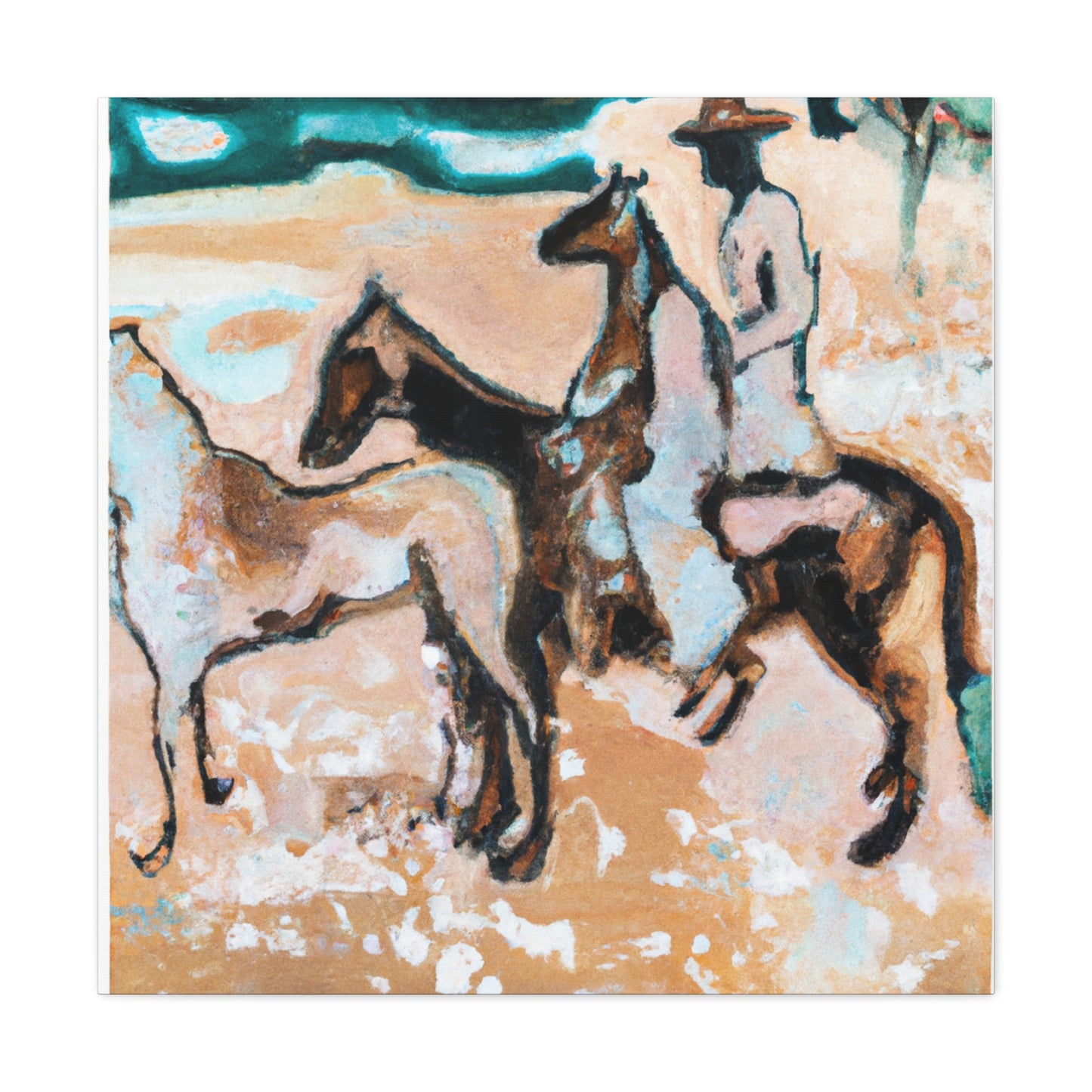 Grazing Horses; 1940 - Canvas