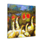 Geese on the Lake - Canvas