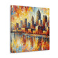 City in Vivid Hues - Canvas