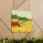 "Hay Bales in Moonlight" - Canvas