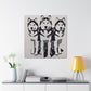 "Huskies in Art Deco" - Canvas