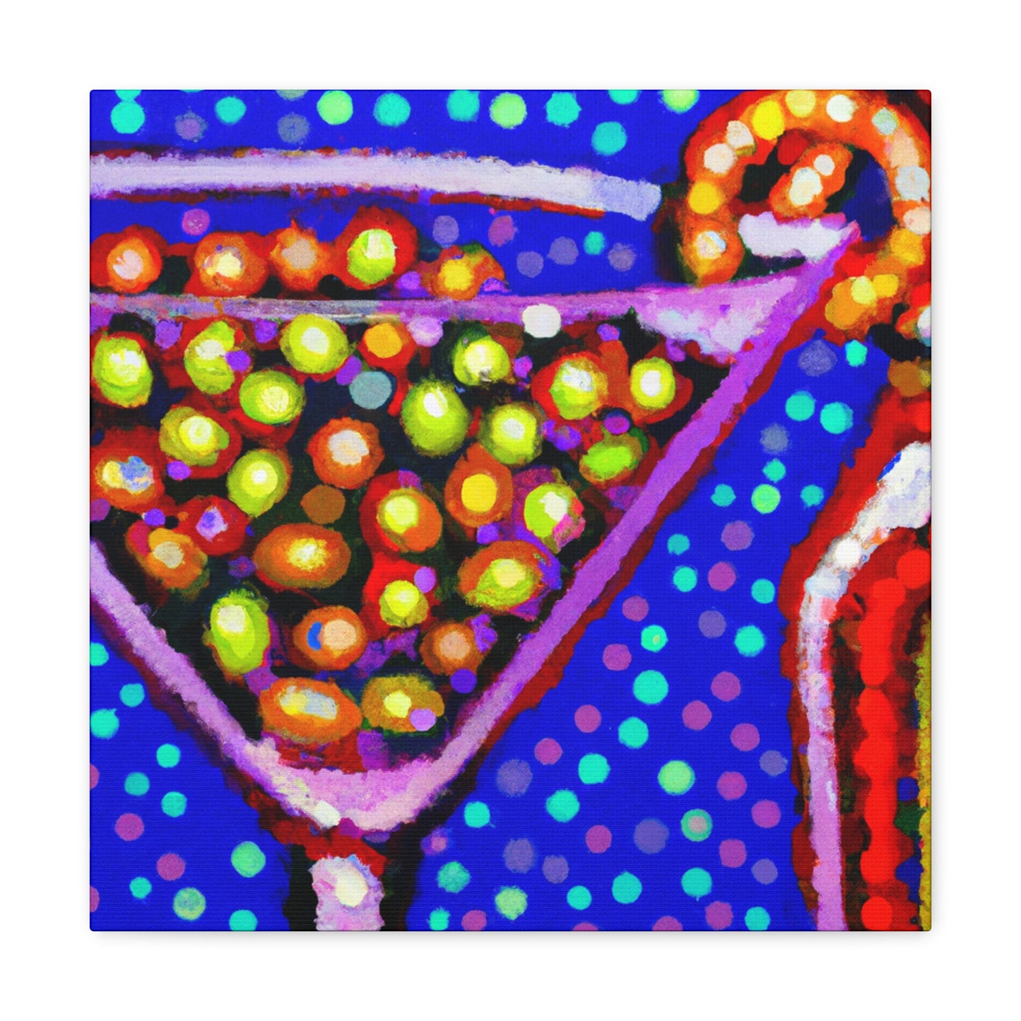 Martini Pointillist Dream - Canvas