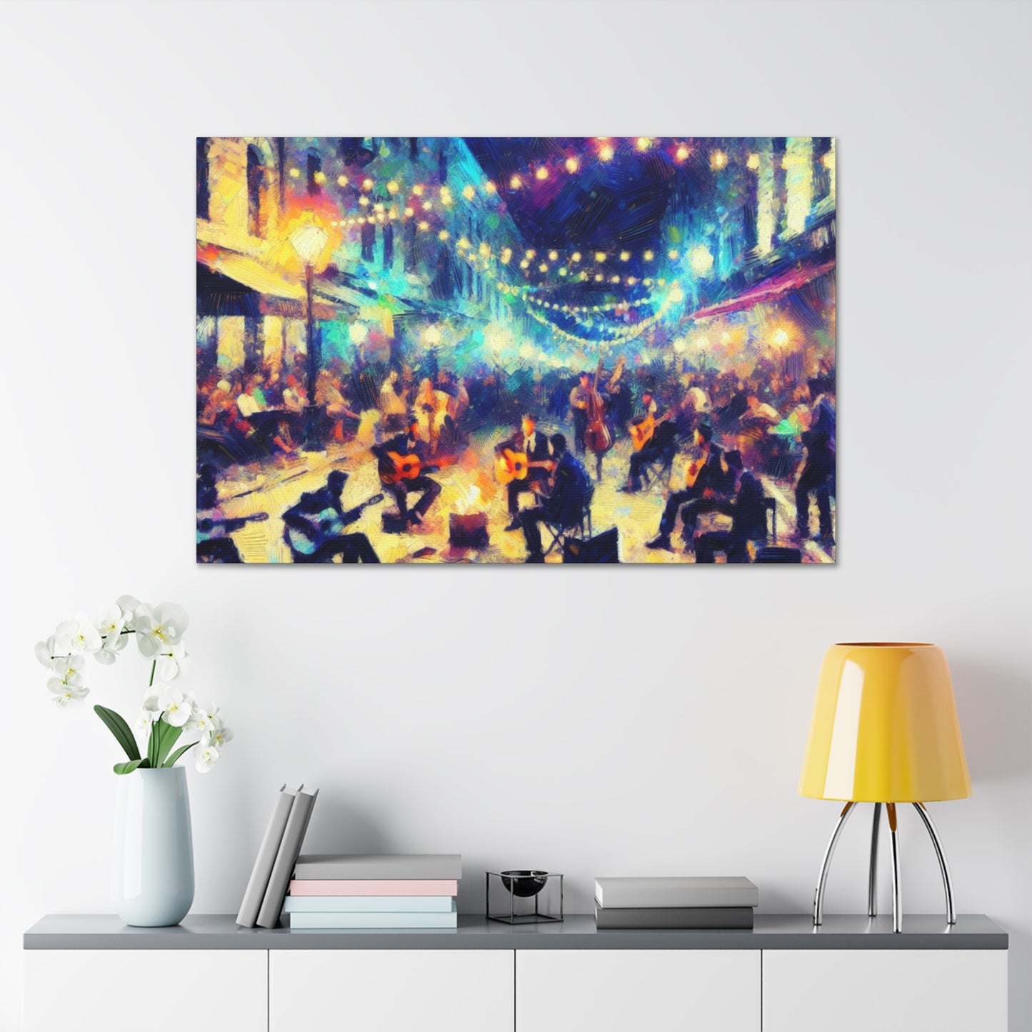 Vibrant Street Serenade - Canvas