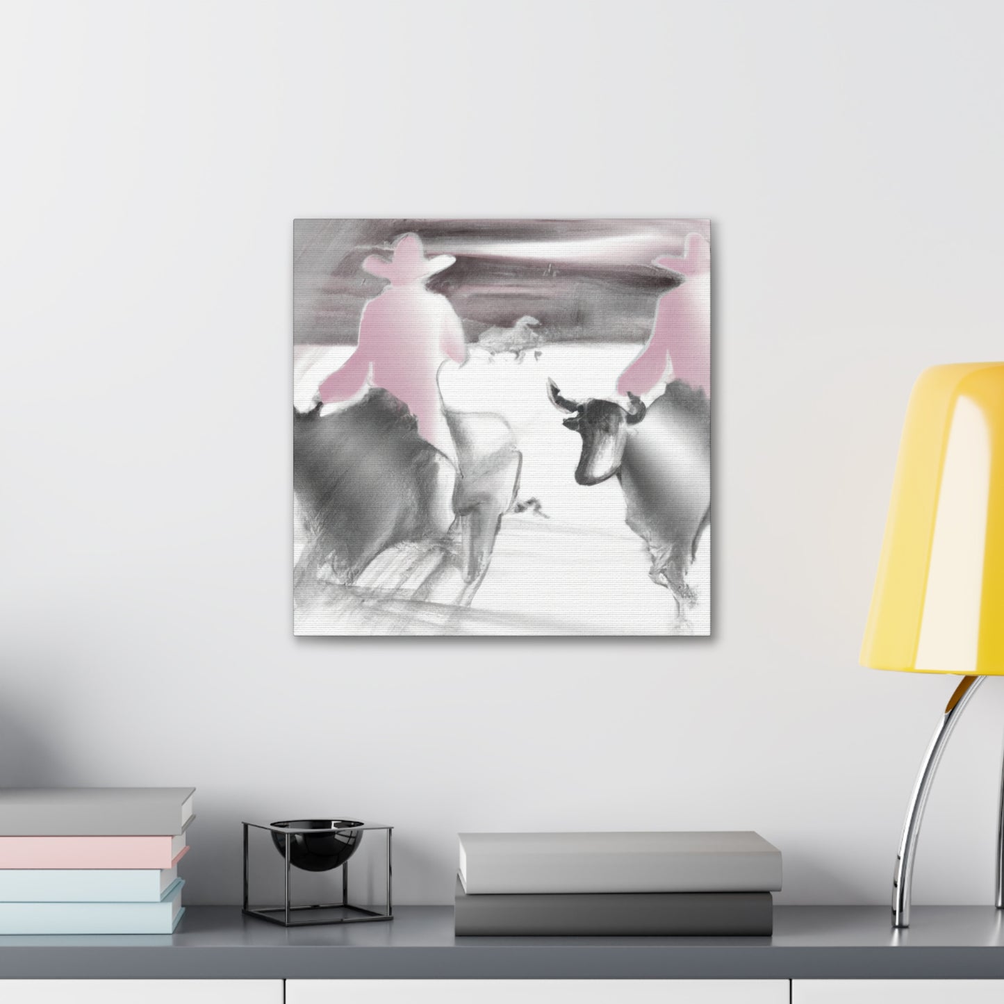 "Pioneers and Cattle Herd" - Canvas