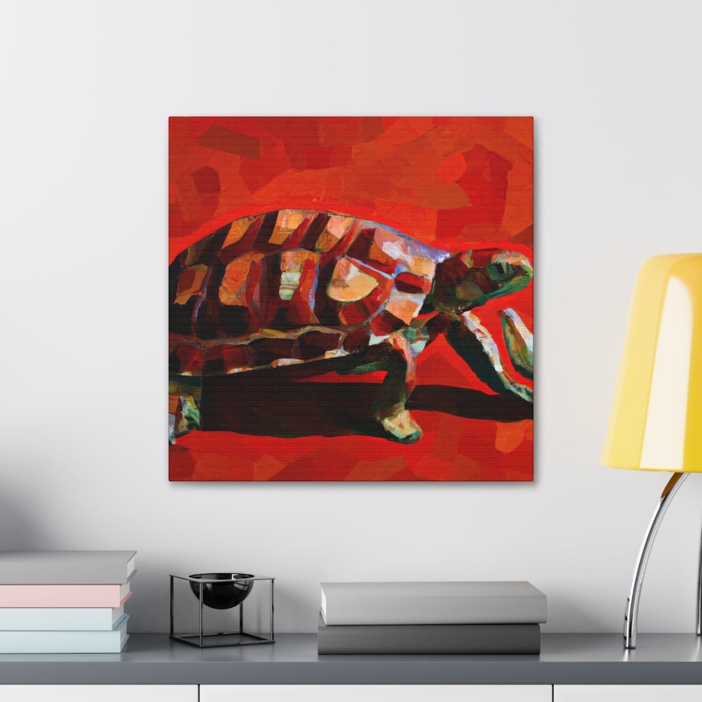 Box Turtle in Bloom - Canvas