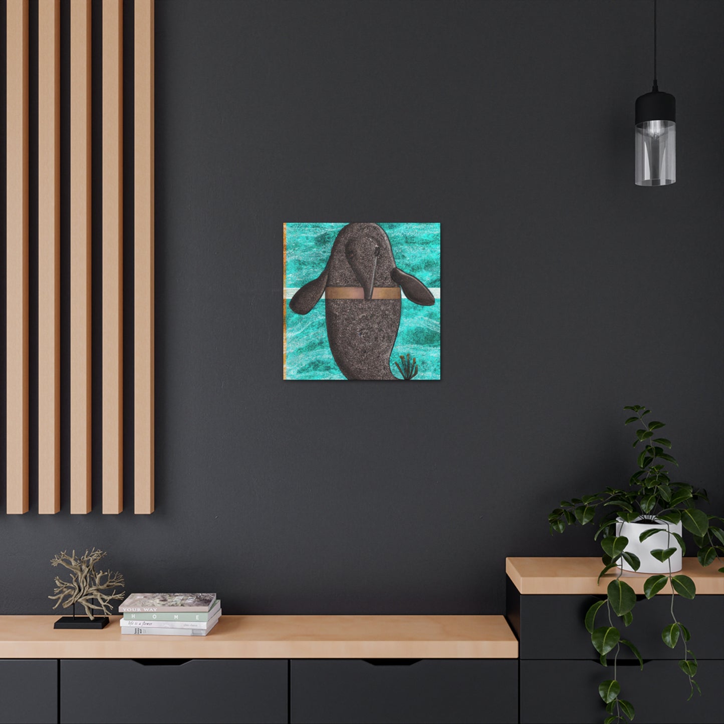 Manatee in Deco Style - Canvas