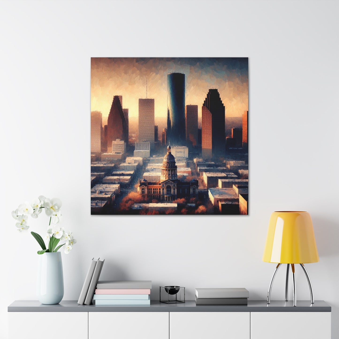 "Urban Luminescence: Houstonscape" - Canvas