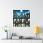 "Majestic Nocturnal Urban Bliss" - Canvas