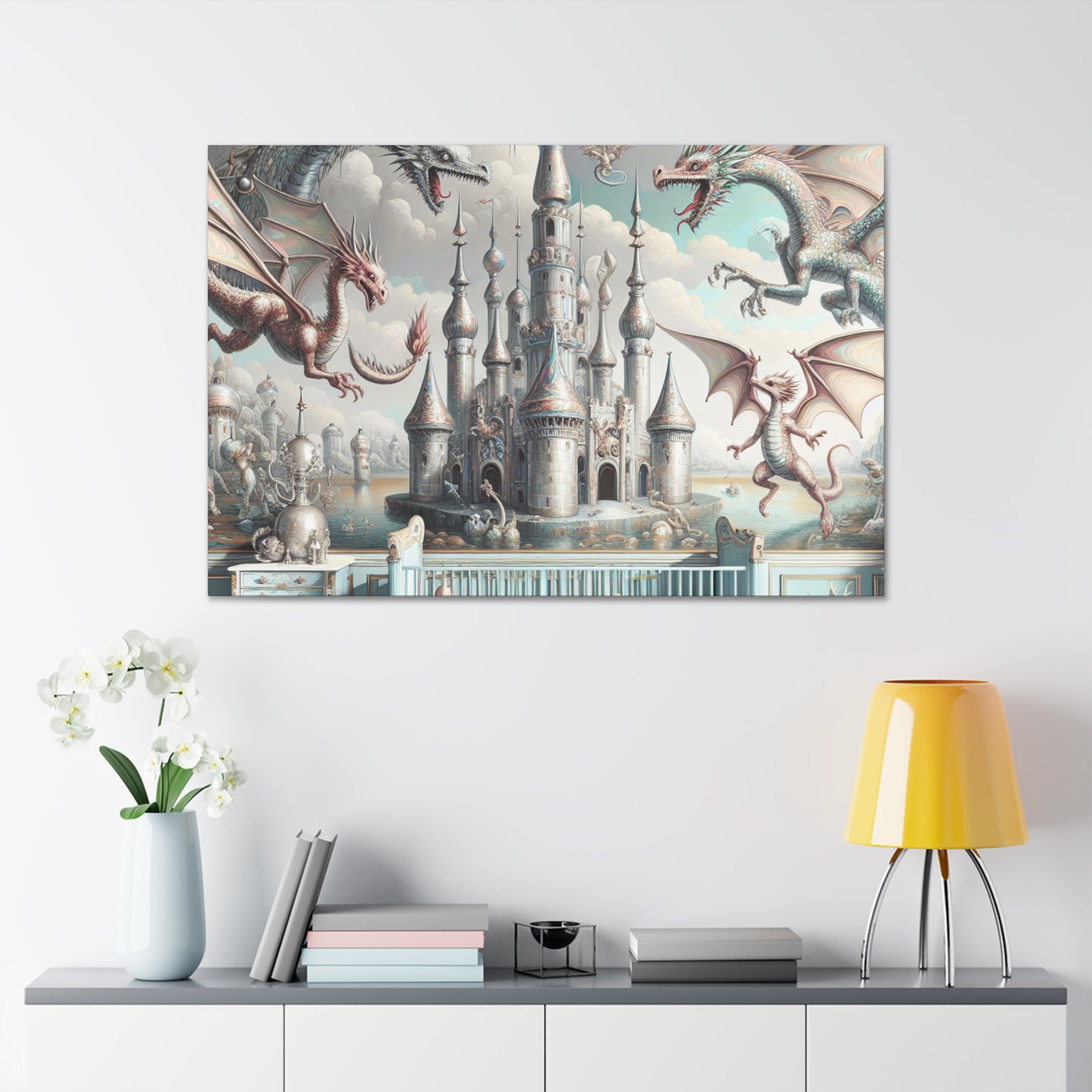 Whimsical Dragon's Fairytale - Canvas