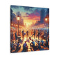 "Buskers' Vibrant Street Showcase" - Canvas