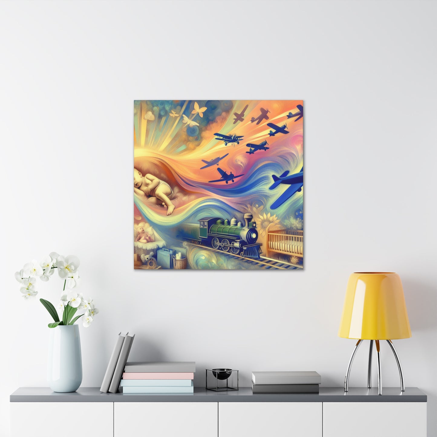 Whimsical Transportation Dreams - Canvas