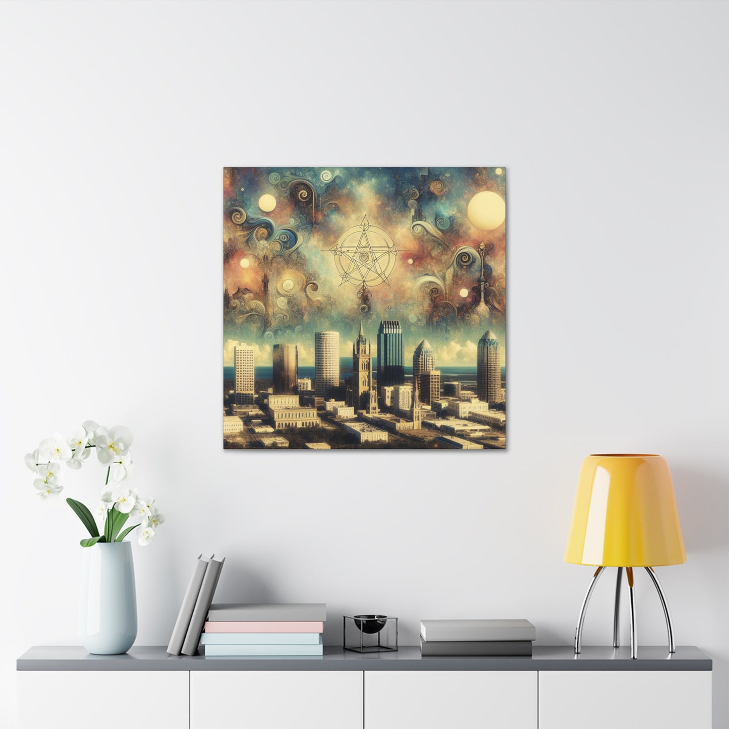 "Sunlit Serenity: Tampa's Renaissance" - Canvas