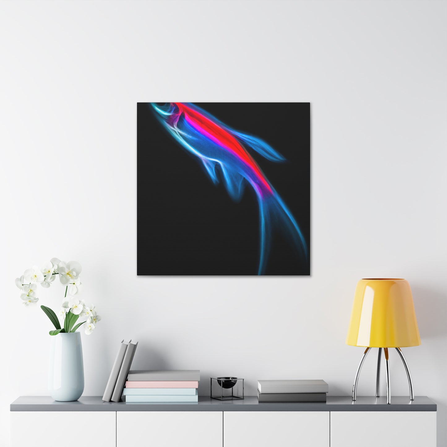 Neon Tetra Glistening - Canvas