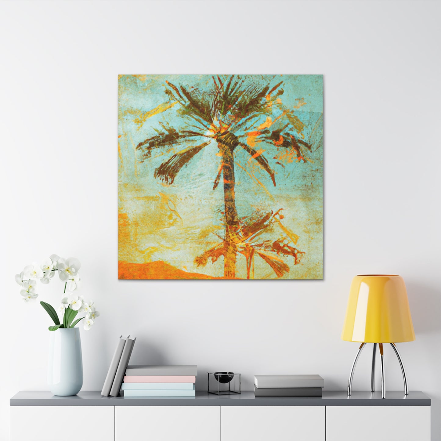 "Palm Trees at Sunset" - Canvas