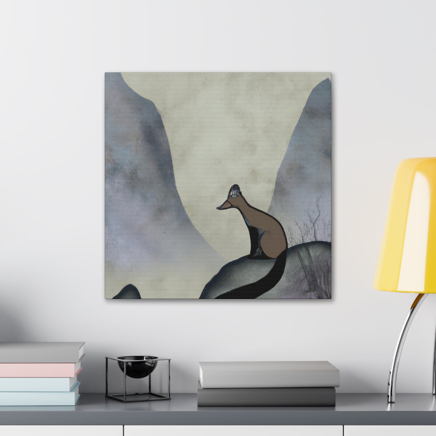 Marten in the Moonlight - Canvas