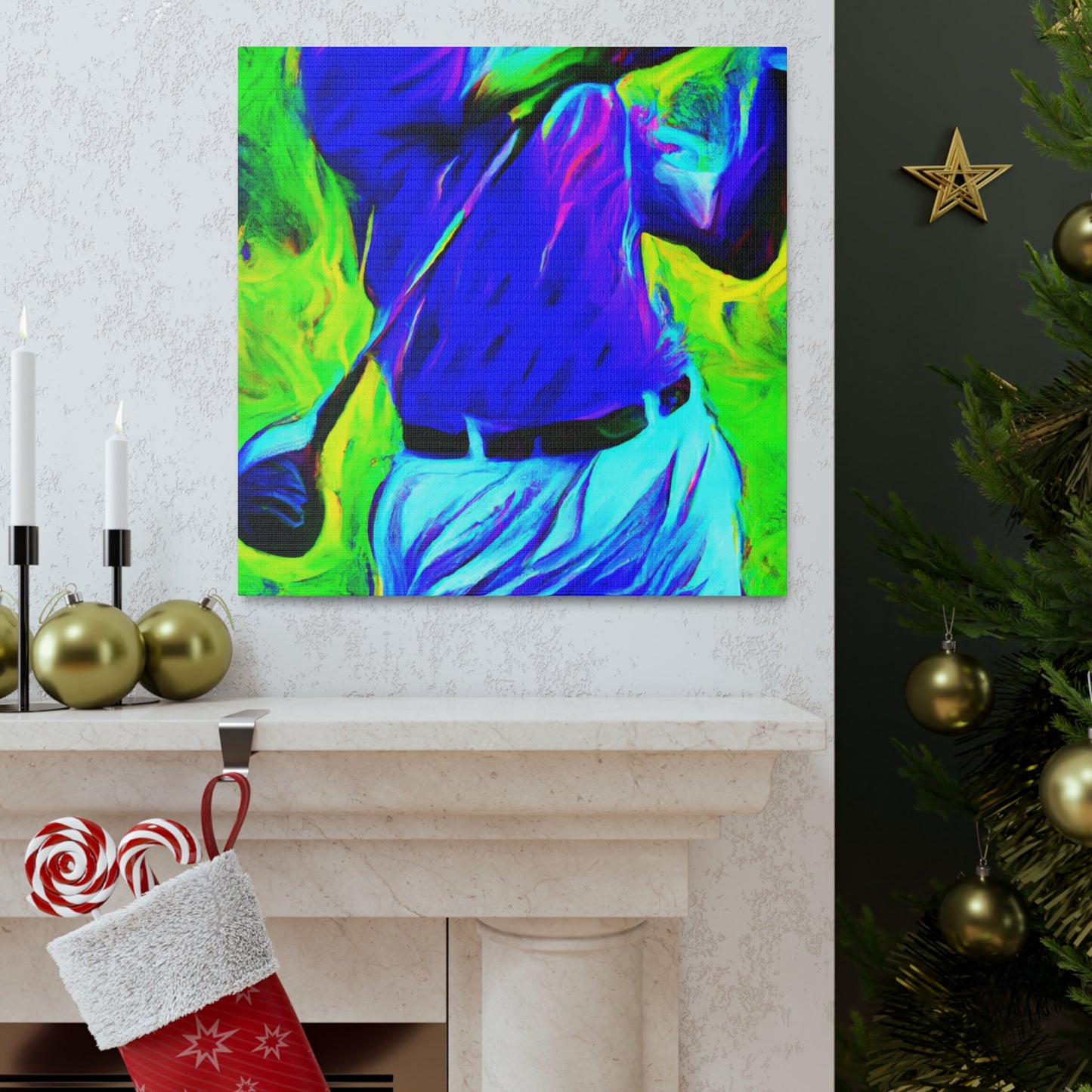 Golfing in Technicolor - Canvas