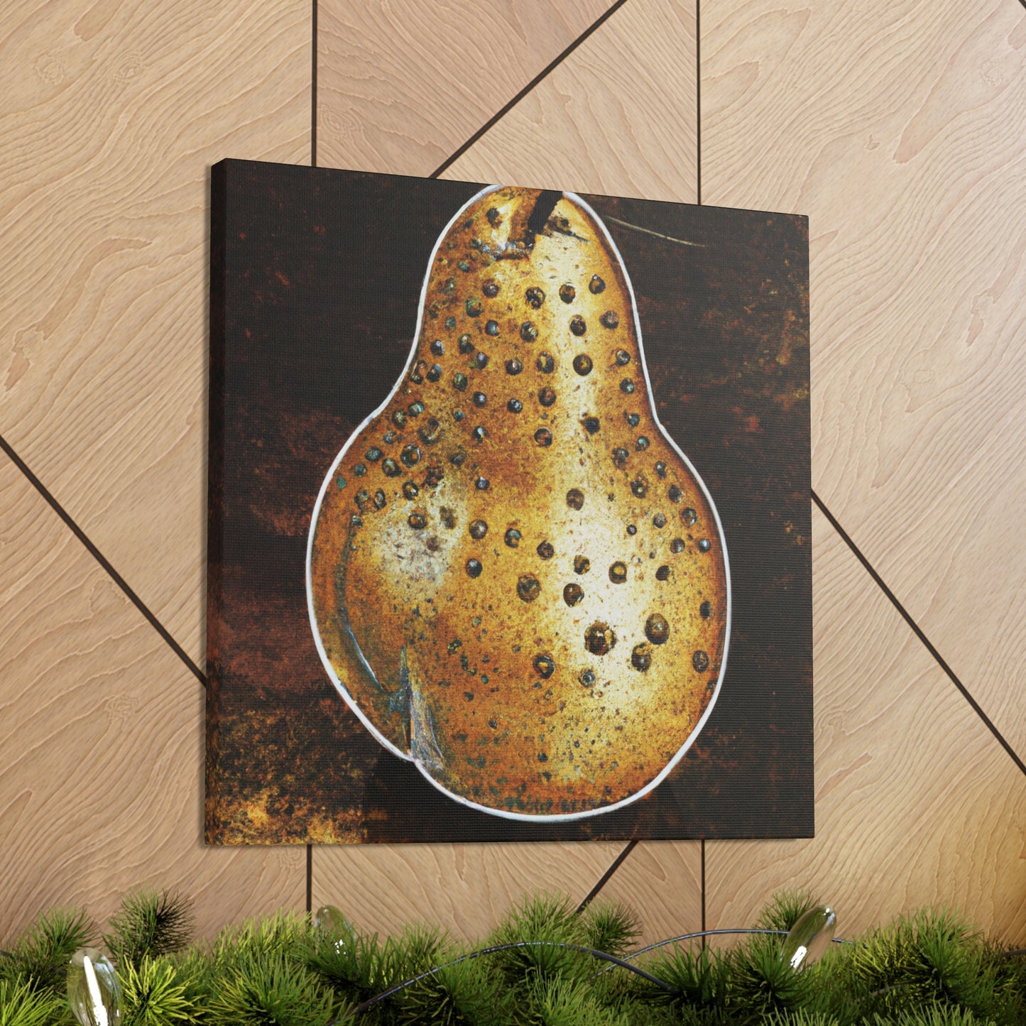 "Pear-y Steampunk Charm" - Canvas