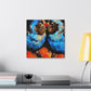 "Lovebirds in Moonlit Nocturne - Canvas