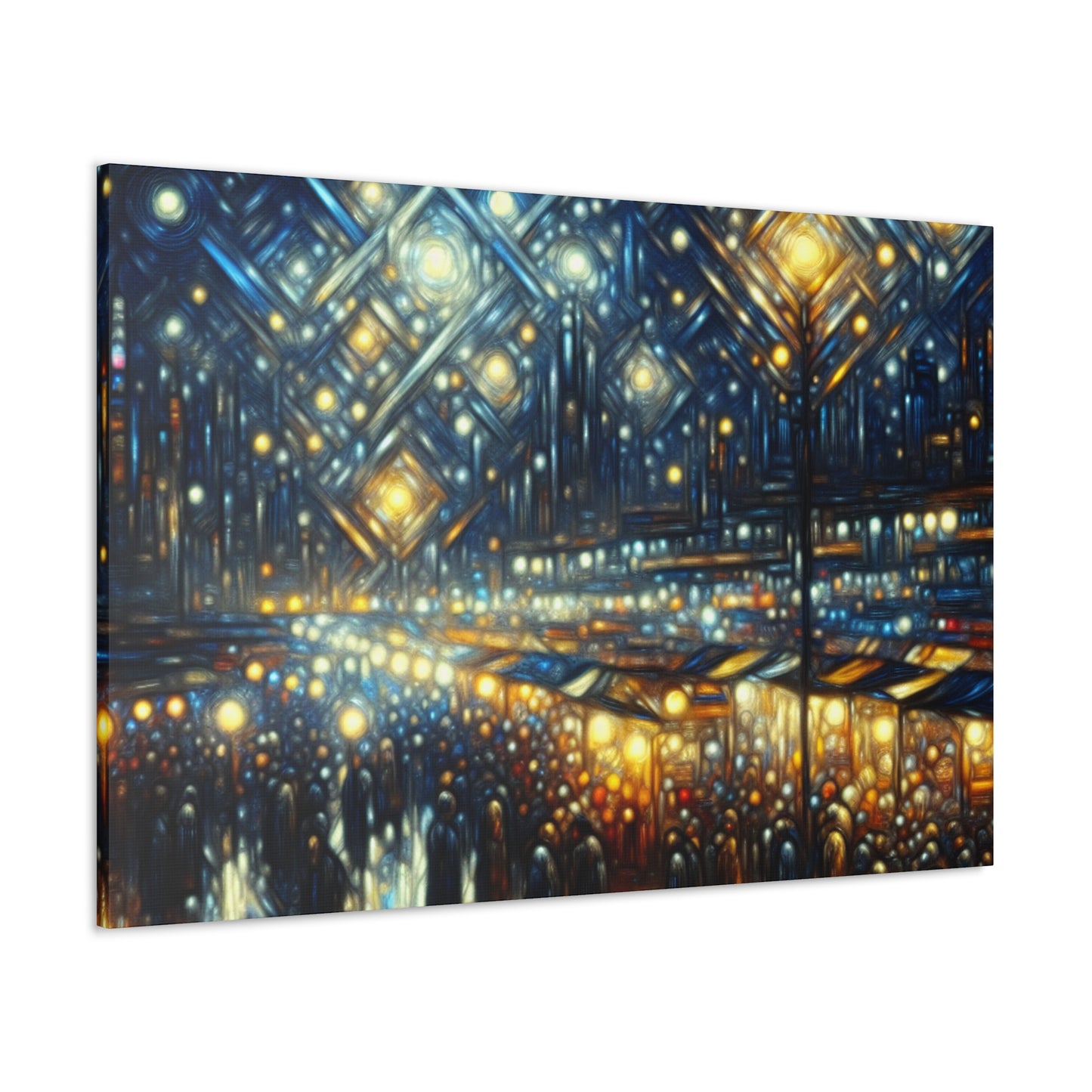 "Twilit Bazaar Bustle" - Canvas