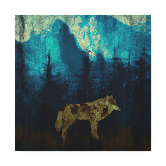 Wolf in Nature's Glow - Canvas