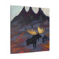 Moose Among Columns - Canvas