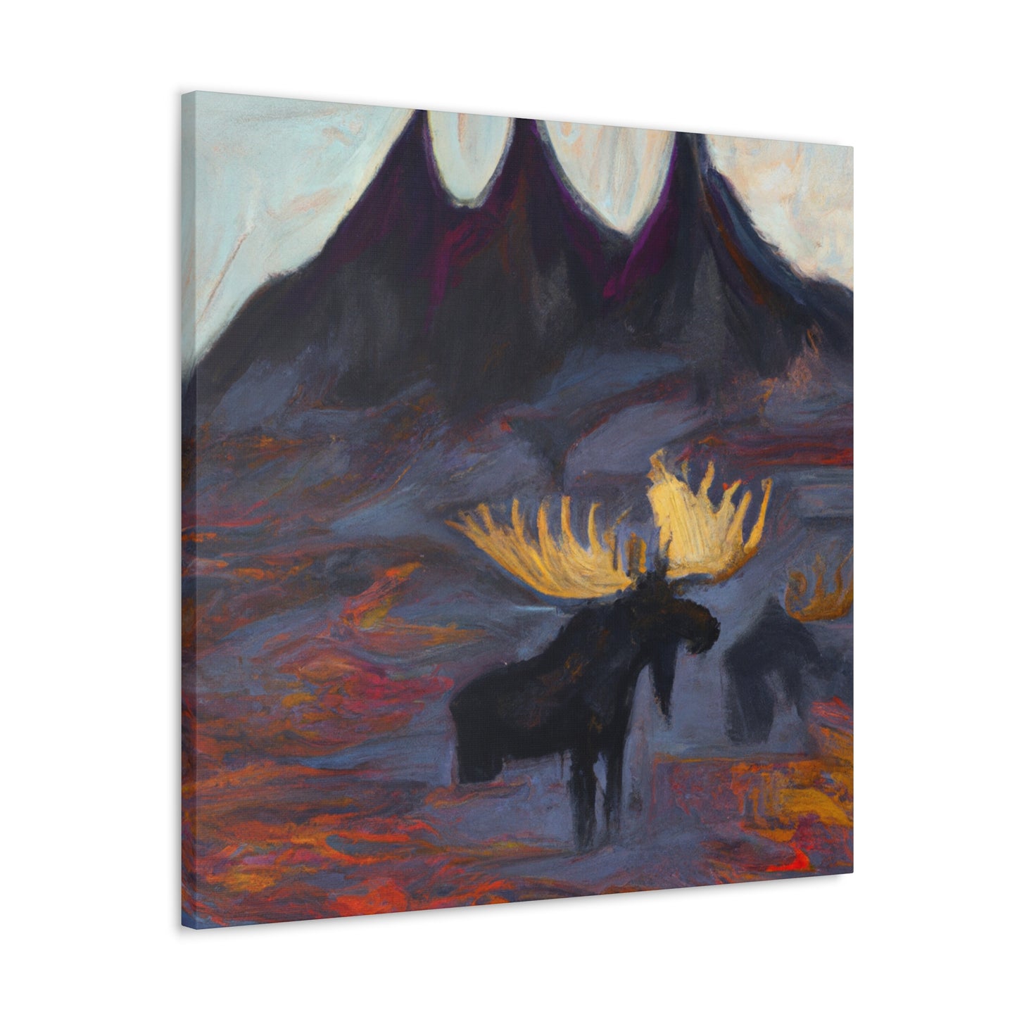 Moose Among Columns - Canvas