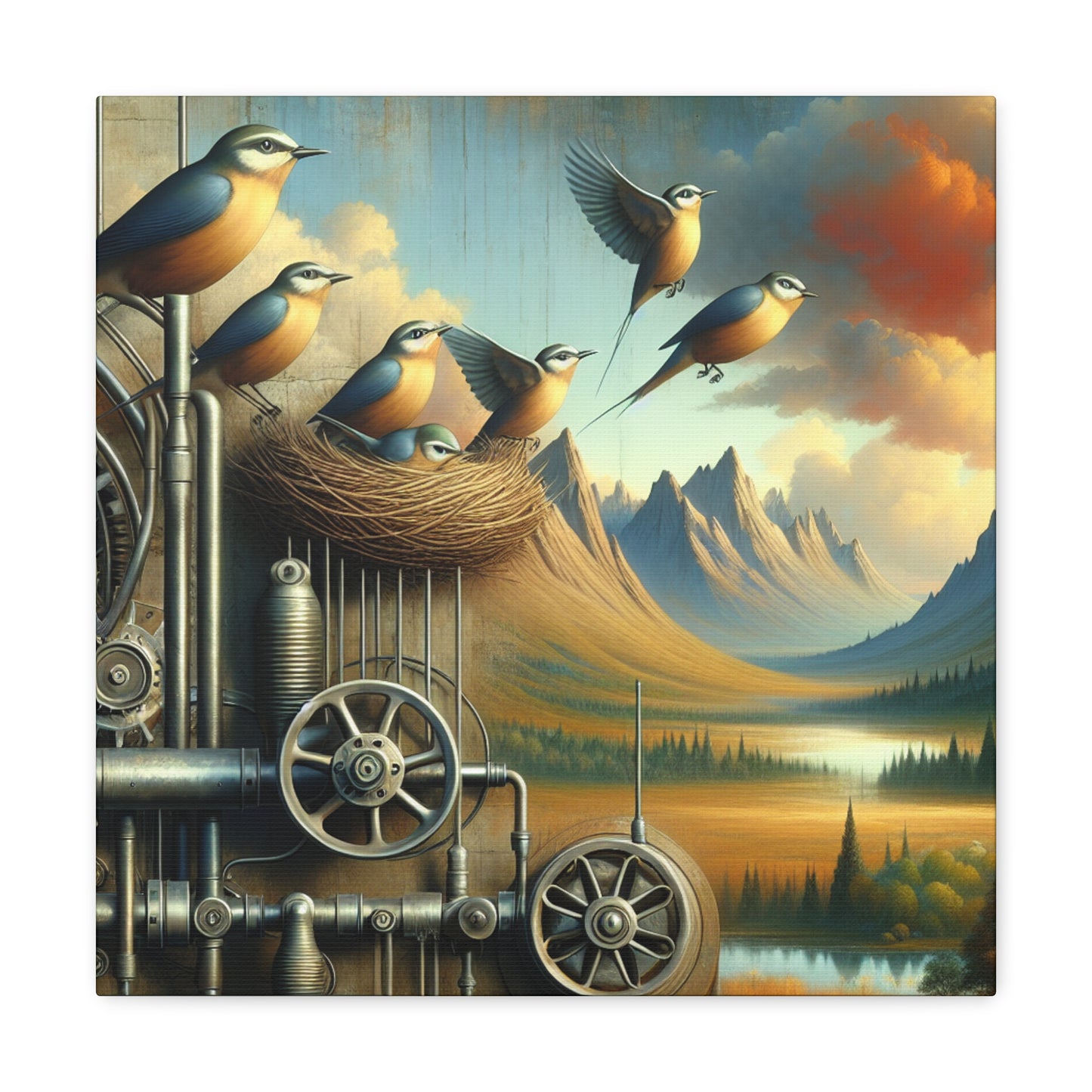 Enchanting Avian Abodes - Canvas