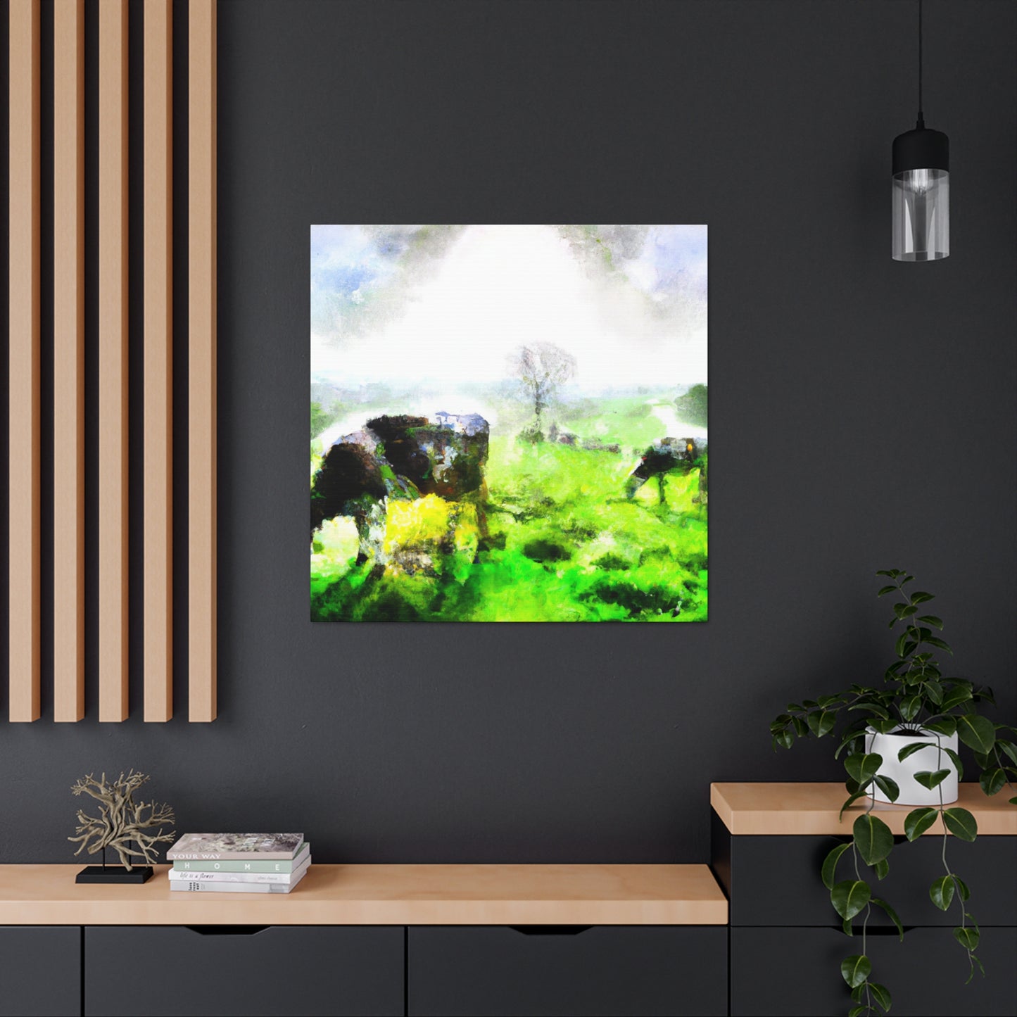 Milky White Mooing - Canvas