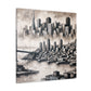 Golden City in Motion. - Canvas