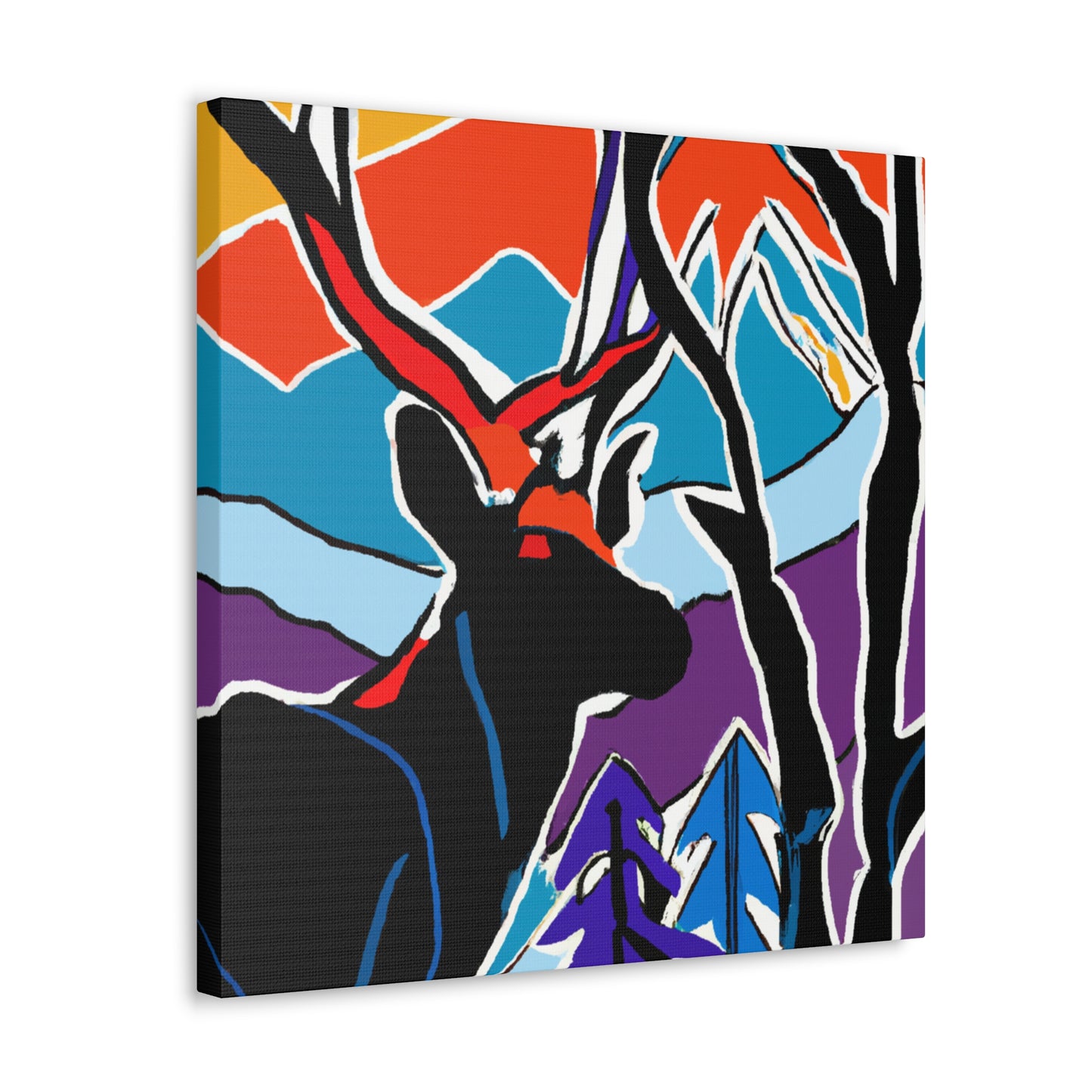 Deer Amidst Pop Art - Canvas