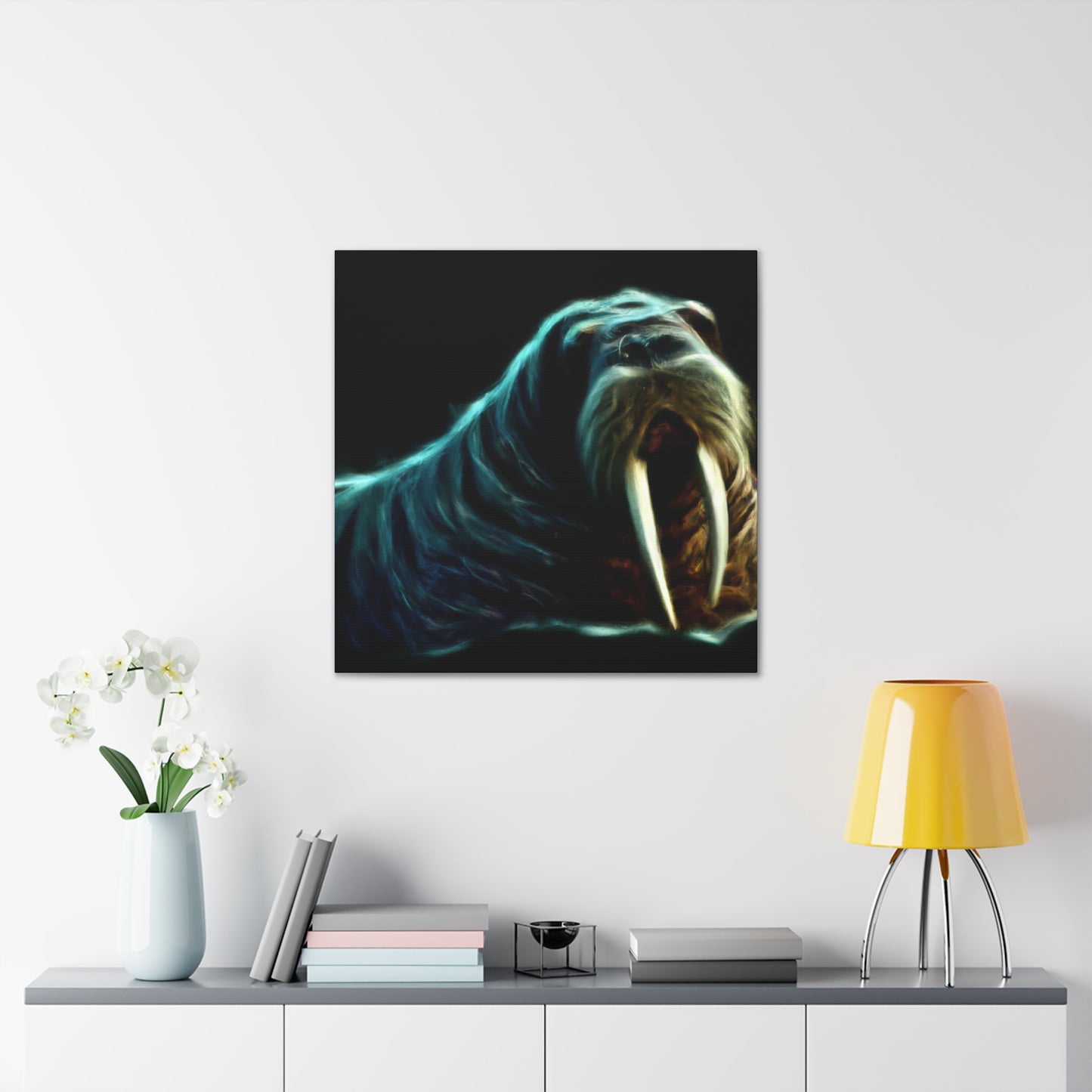 Walrus in Watercolor. - Canvas