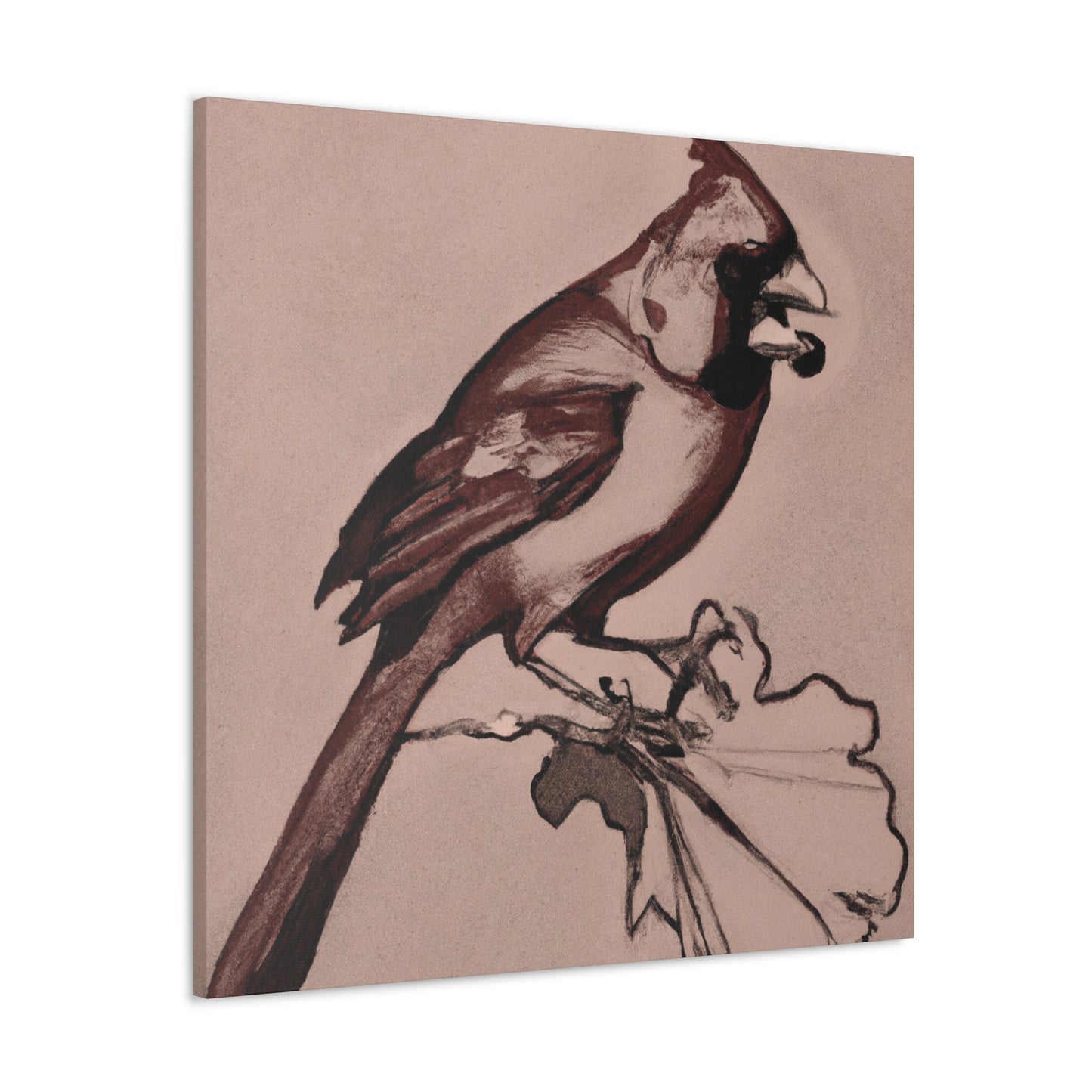 "Cardinal in the Garden" - Canvas