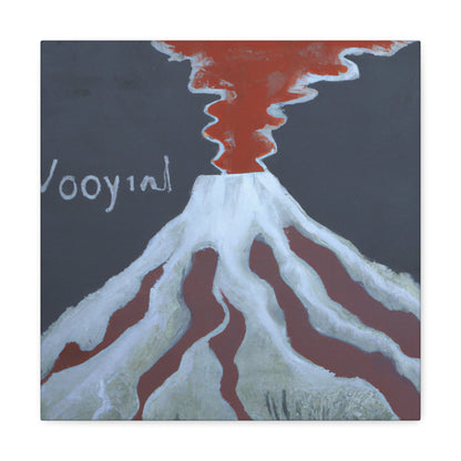 Volcano's Fiery Majesty - Canvas