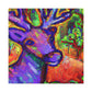 "Reindeer in Fauvist Fire" - Canvas