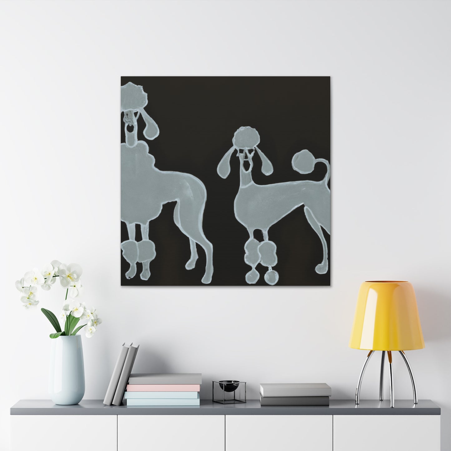 "Poodle in Soft Hues" - Canvas