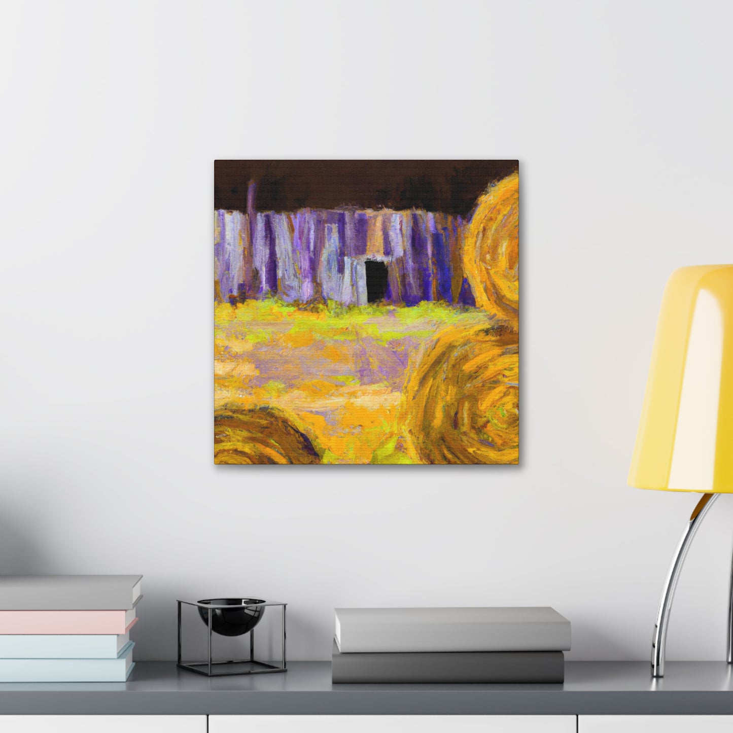 "Hayfield in the Dusk" - Canvas