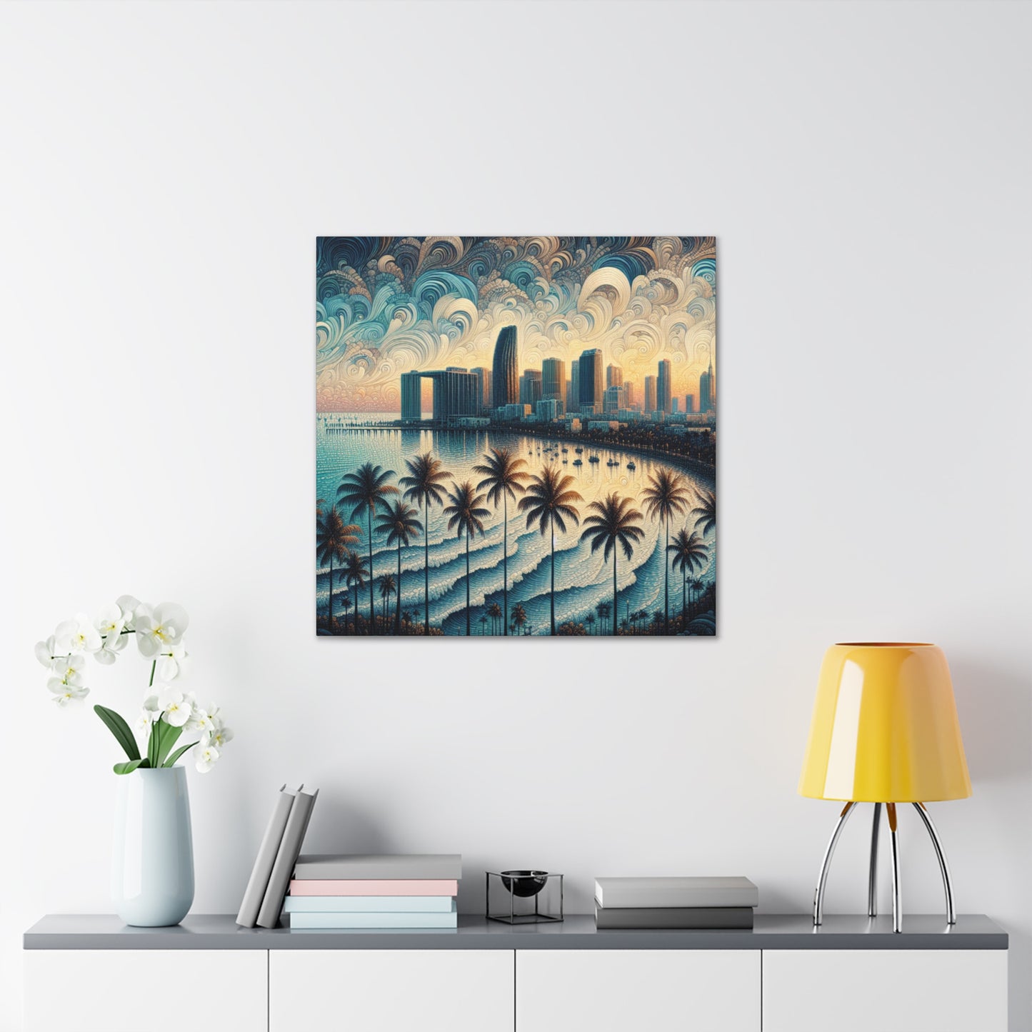 "Sunset Serenity in Miami" - Canvas