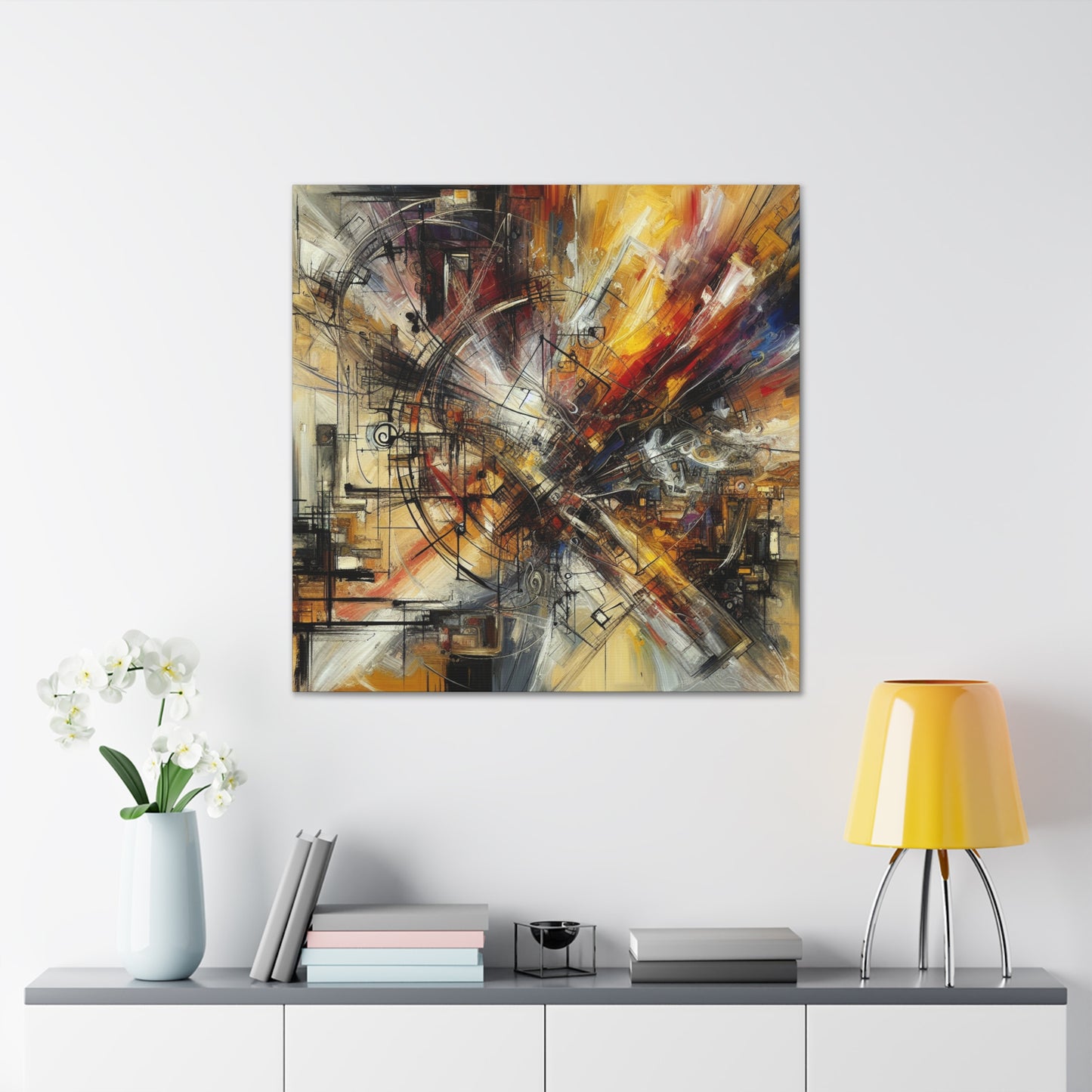 "Ember's Fiery Symphony" - Canvas