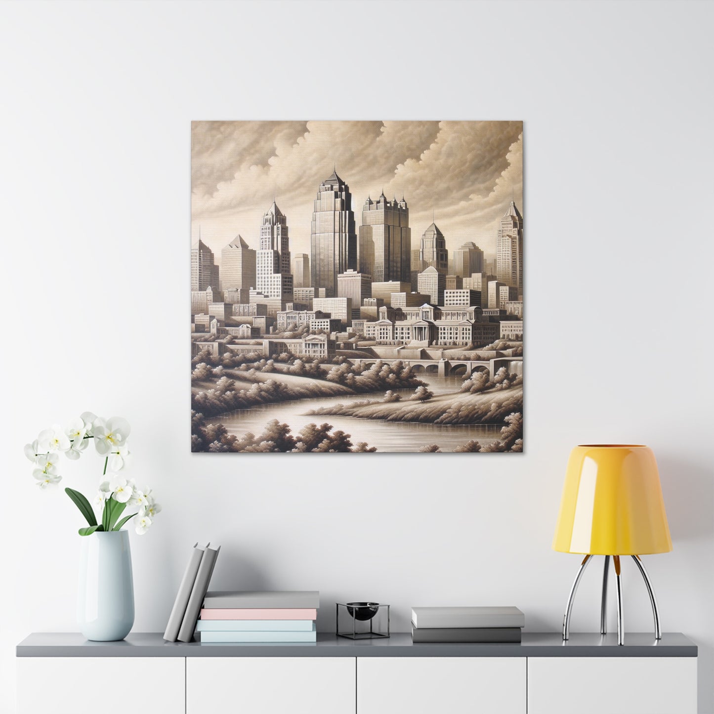 "City Symphony's Renaissance Splendor" - Canvas