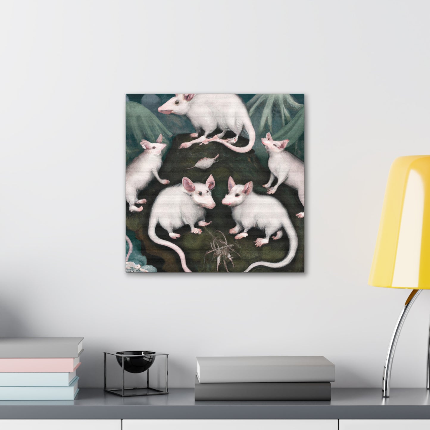 Opossum in Rococo Style - Canvas