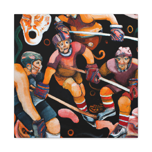 "The Hockey Rococo Painting" - Canvas