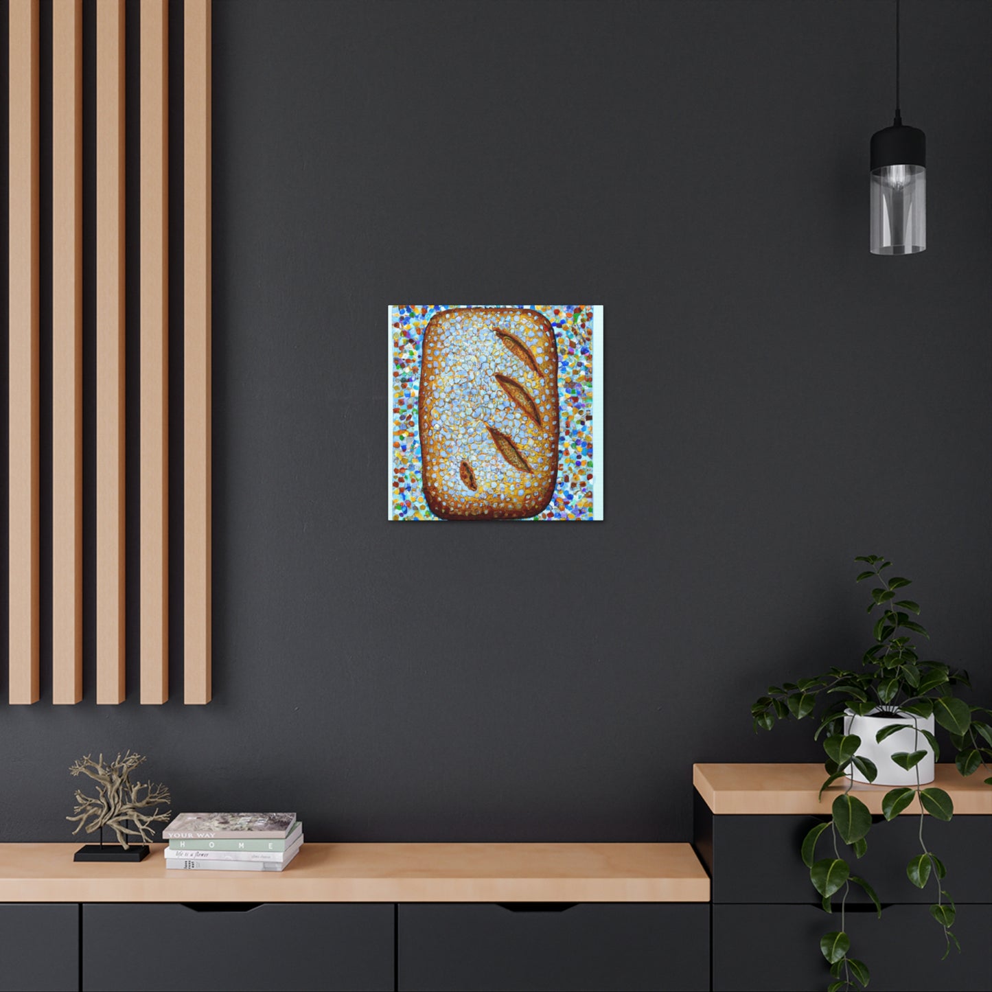 "Bread's Pointillist Painting - Canvas