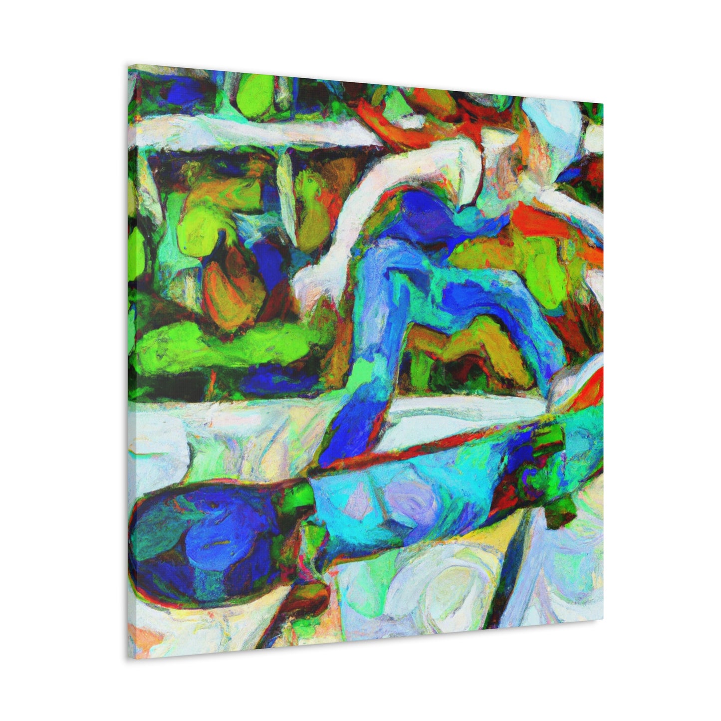 Skateboarding Impressionism - Canvas