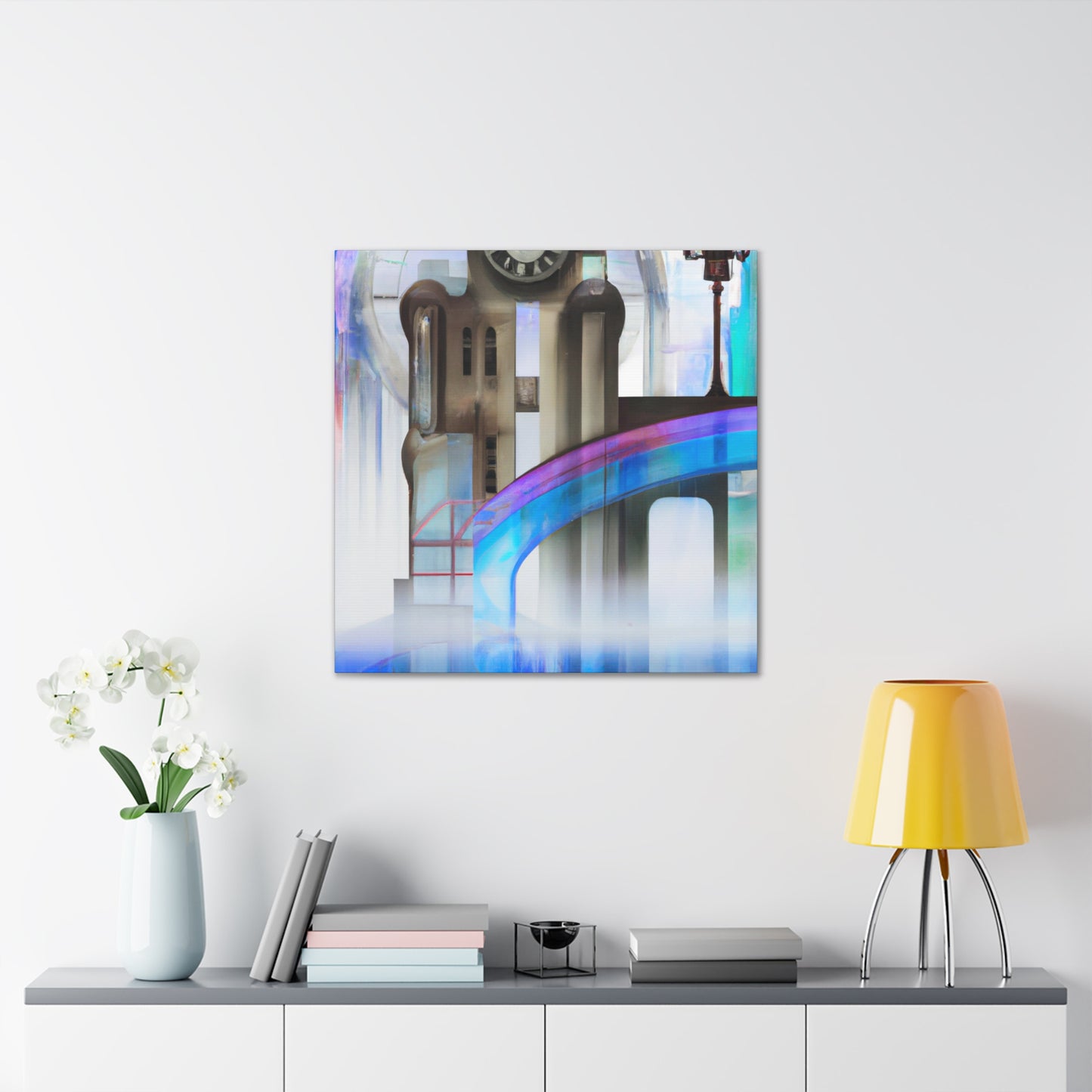 "Futurist Art Deco Dream" - Canvas