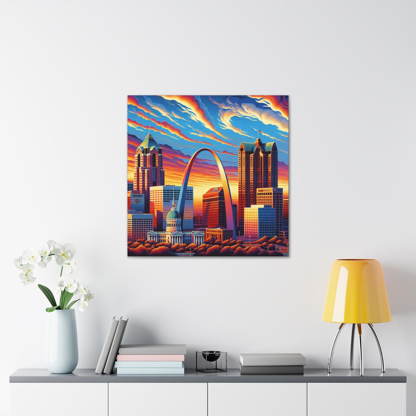 "Colorful Gateway City Splendor" - Canvas