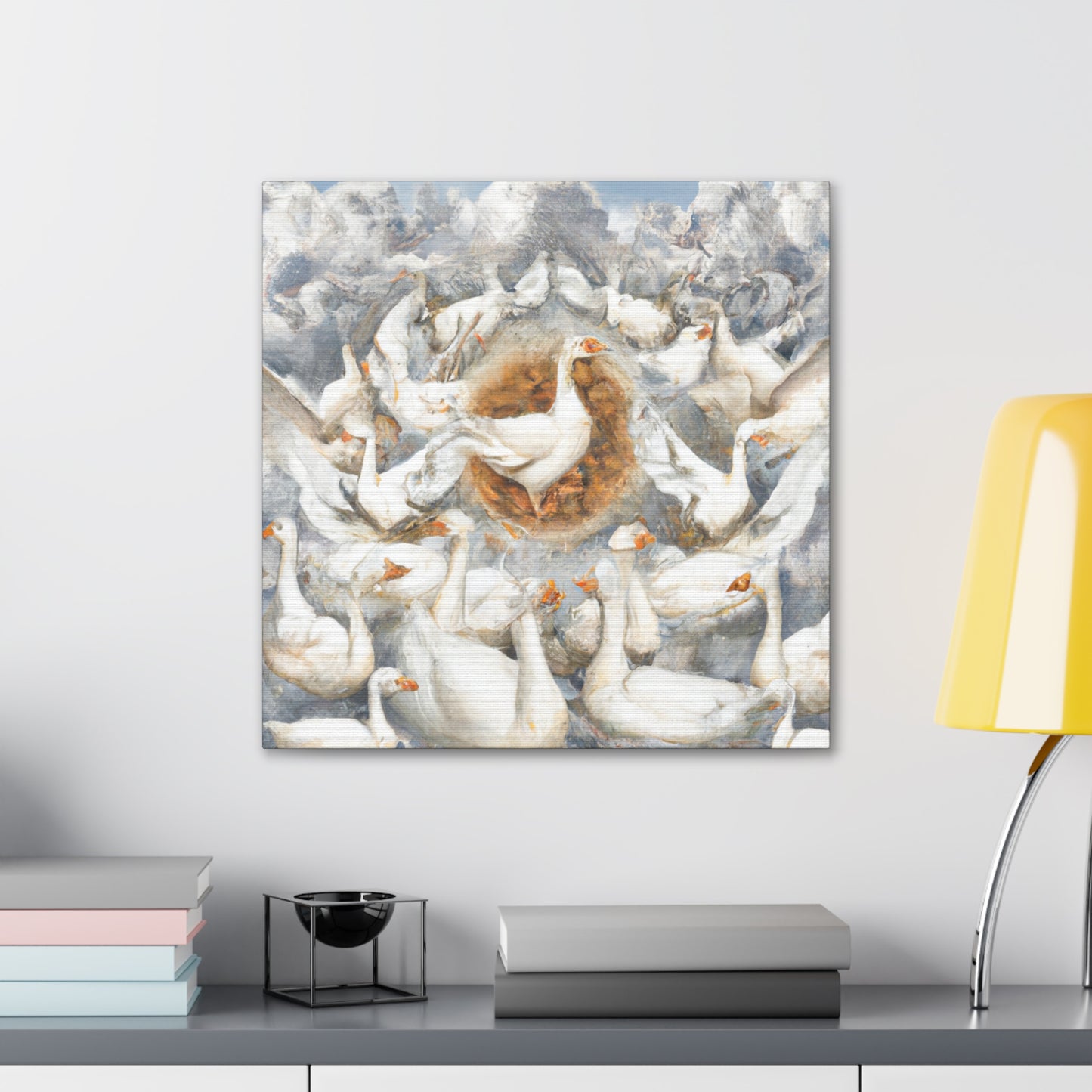 "Witnessing the Geese Dance" - Canvas